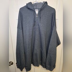 Gildan Zip Up Hoodie- Men's Big & Tall Size 3XL Gray